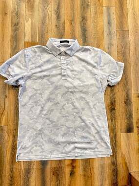 G/FORE Men's Skull & T's Camo Golf Polo Shirt Size L Hurstbourne CC